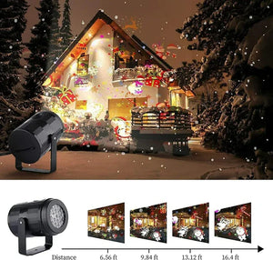 PROYECTOR NAVIDEÑO CON 4 PLANTILLAS